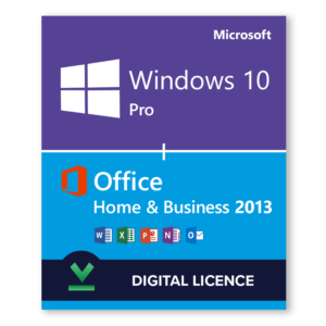Windows 10 Pro License + Microsoft Office 2013 Home & Business Bundle